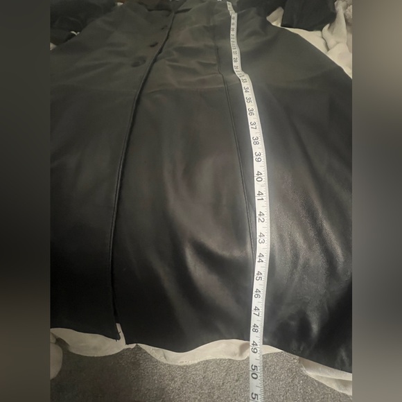 CENTIGRADE Womens Genuine Leather Trench Coat Size 1X - Picture 5 of 12